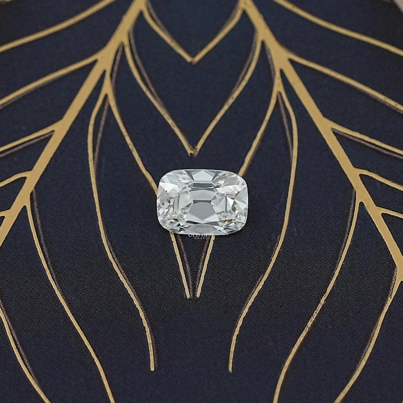 Old Mine Cushion Lab Grown Loose Diamond | Konstgjord diamant för smyckestillverkning | EF-VS Clarity Diamond | Solitärdiamant för specialanpassad ring bild 1