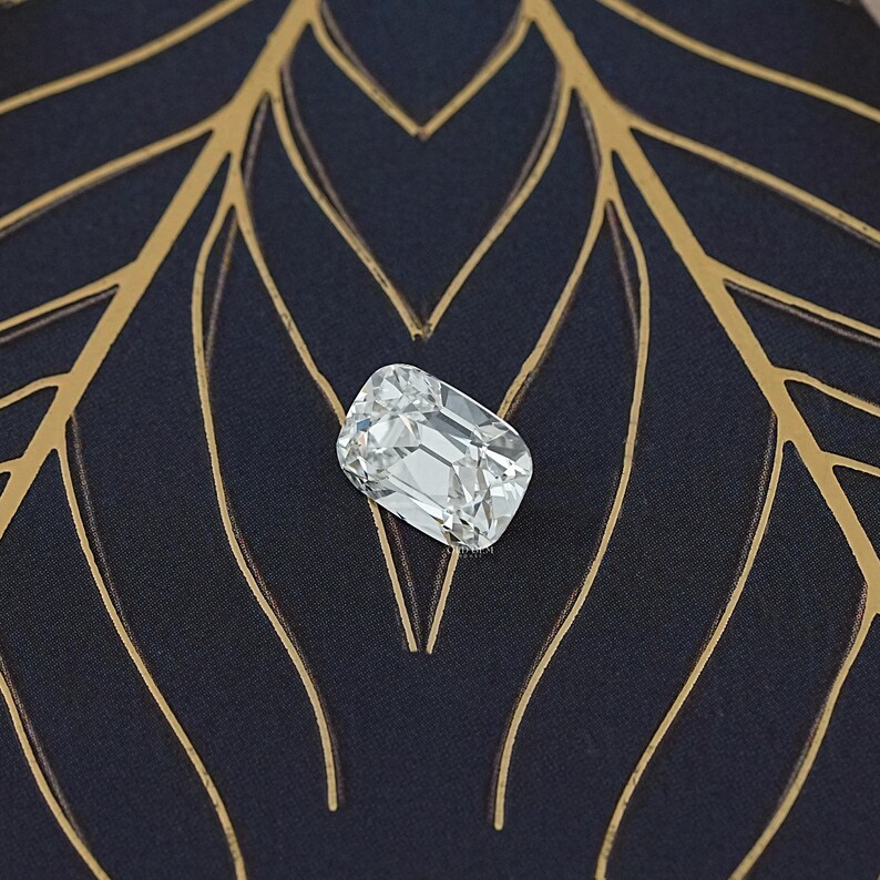 Old Mine Cushion Lab Grown Loose Diamond | Konstgjord diamant för smyckestillverkning | EF-VS Clarity Diamond | Solitärdiamant för specialanpassad ring bild 5