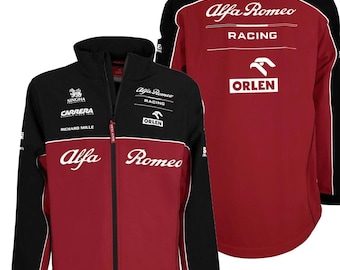 Giacca da corsa Alfa Romeo vintage con passamontagna in omaggio.
