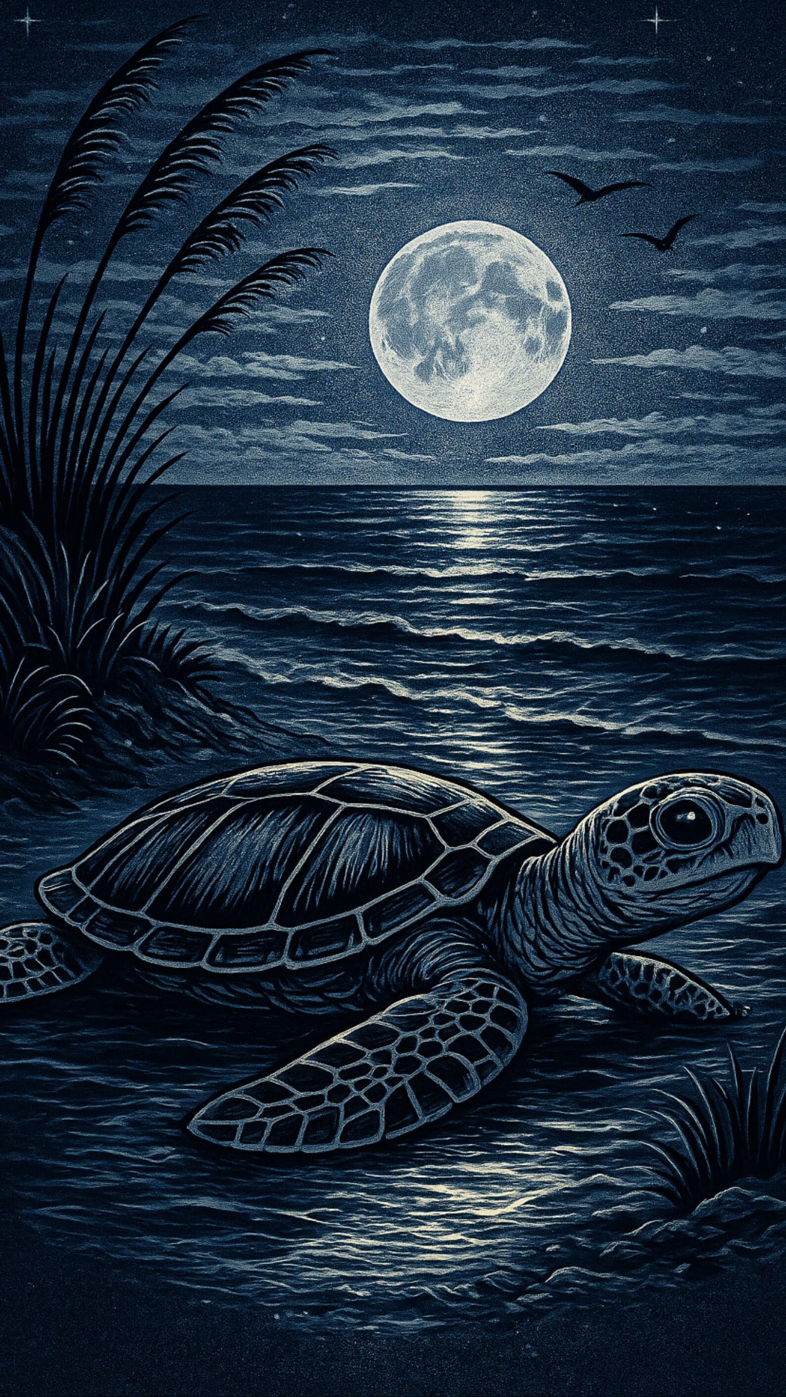Coastal Sea Turtle iPhone Wallpaper | Instant Digital Download | Ocean ...