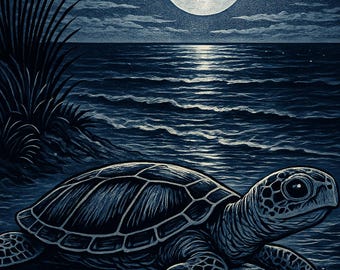 Fondo de pantalla de tortuga marina costera para iPhone / Descarga digital instantánea / Pantalla de bloqueo del océano / Soundside Collective