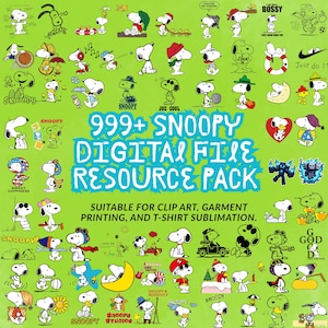 999+ Snoopy Dog PNG, pakiet z kreskówkowym psem, szczeniak PNG, clipart z psem w stylu vintage, styl kreskówkowy, zabawny pies, pobieranie cyfrowe, projekt sublimacji