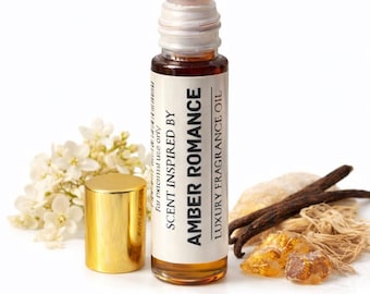 Amber Romance Perfume Oil 10ml Warm Vanilla Musk Sandalwood
