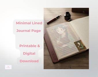 Apothecary-Style Diary Lined Page | Anime Planner Printable | Digital or Print | Apothecary Diaries | Personalised Diary | 2026 Diary