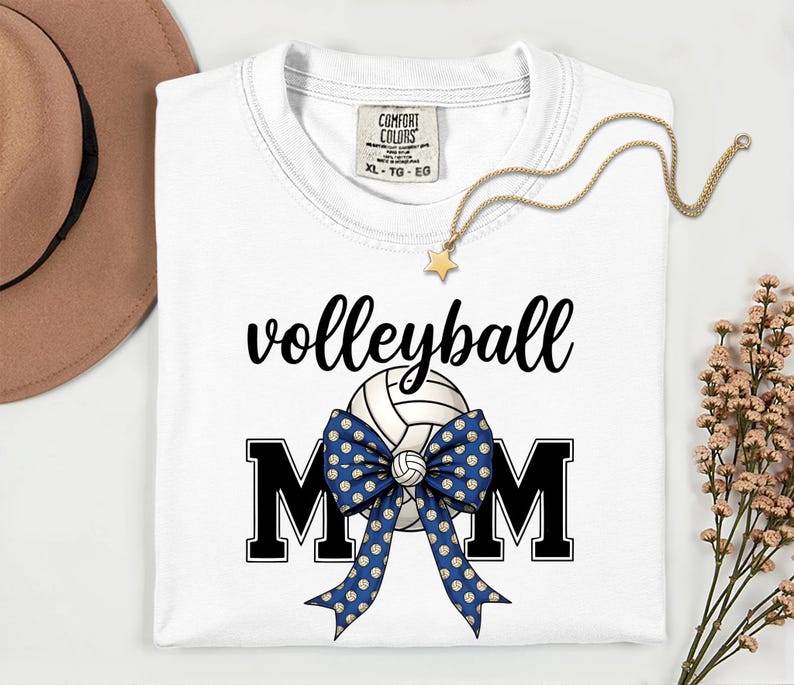 Camiseta Comfort Colors® para mamás de voleibol, camiseta deportiva para mamás, camiseta con lazo de voleibol, linda camiseta deportiva para mamás, camiseta para mamás para el día del partido. imagen 2