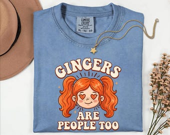 Shrinking Summer Gingers are People Too-T-shirt, grappig cadeau gemberliefhebber, grafisch T-shirt zomerhumor