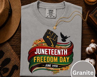 Juneteenth Freedom Day-shirt, Comfort Colors® Black History-T-shirt, Freedom-shirt 19 juni, African Heritage Pride-top