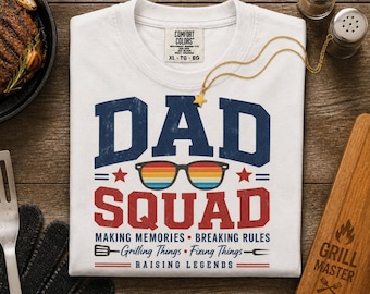 Dad Squad Shirt, Fathers Day Gift, Comfort Colors® Dad Life Tee, Grilling Dad Shirt, Cool Dad Gift, Raising Legends Top