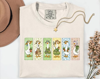 Camiseta de jardinería Comfort Colors® con diseño de ganso para amantes de las plantas, gráfico de panel de jardín de primavera, top de ganso para jardineros, regalo para mamás de plantas, ropa para amantes de la jardinería