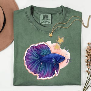 T-shirt Homme Noir - Poisson Combattant Betta Splendens - Taille L - Neuf