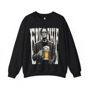 Classic Frankenstein Beer Shirt, Funny Monster Brewery Tee, Craft Beer Gift for Dad, Vintage Horror Graphic T-Shirt image 3