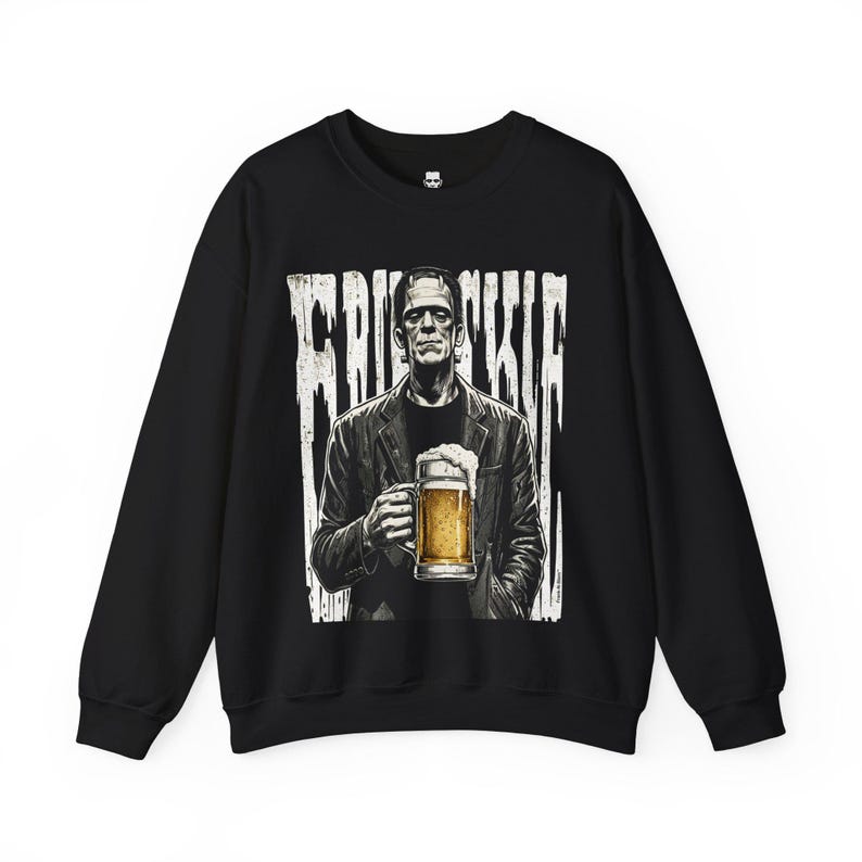 Classic Frankenstein Beer Shirt, Funny Monster Brewery Tee, Craft Beer Gift for Dad, Vintage Horror Graphic T-Shirt image 3