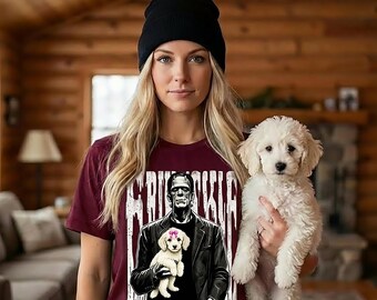 Maglietta Comfort Colors Dog Mom Poodle Puppy, simpatica maglietta per amanti dei cani con grafica di un soffice cucciolo, regalo per genitori di animali domestici e proprietari di barboncini, barboncino