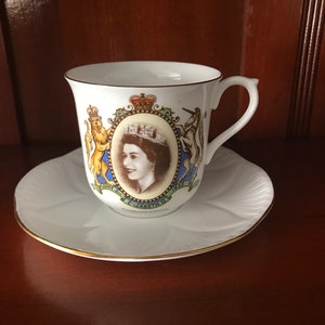 Queen Elizabeth II Coronation Tea Cup and Saucer