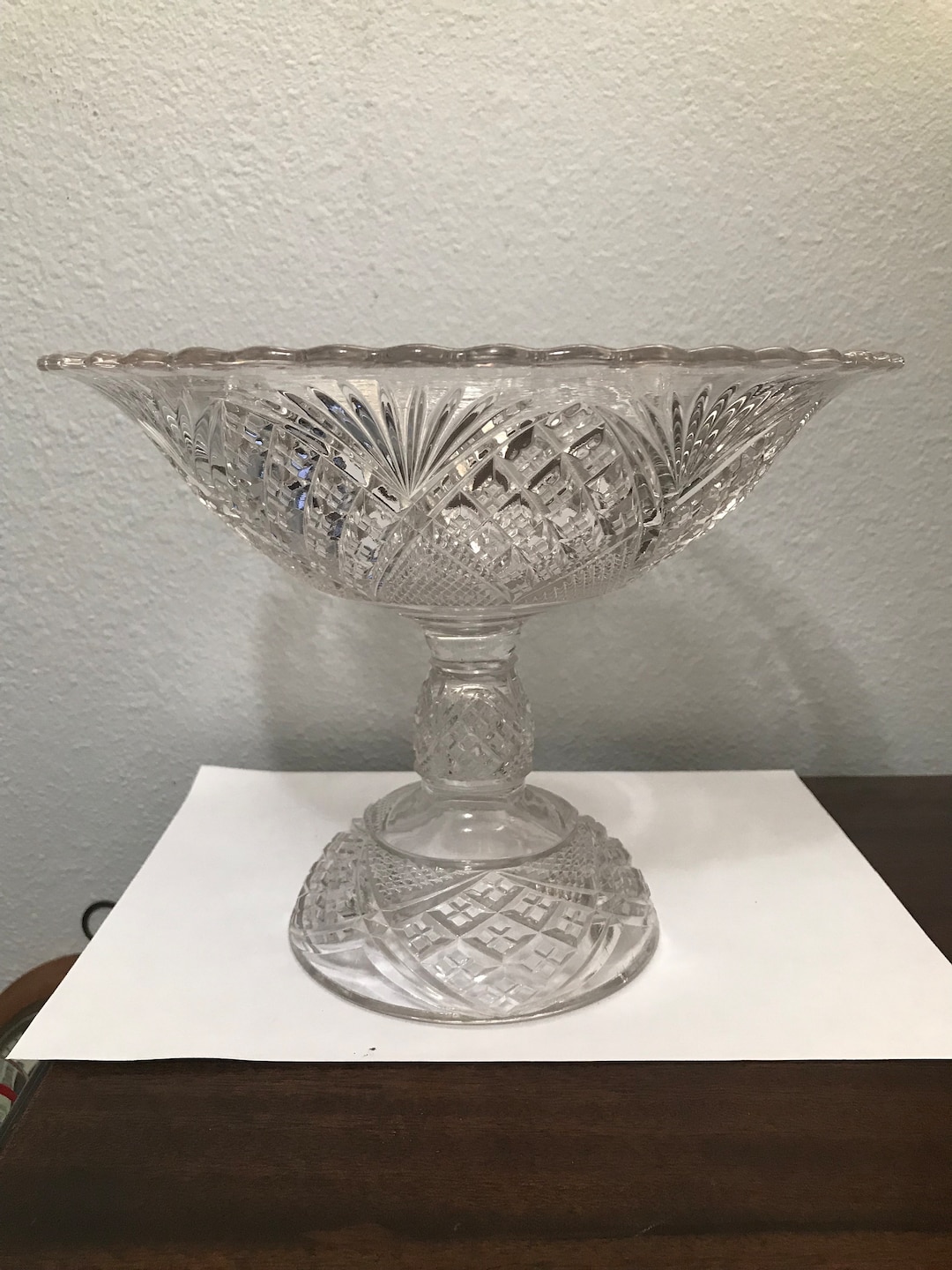 Antique Tarentum Glass Company Compote Etsy