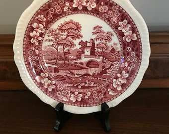 Copeland Spode's Tower Pink 7 1/2 Inch Salad Plate (Old stamp)