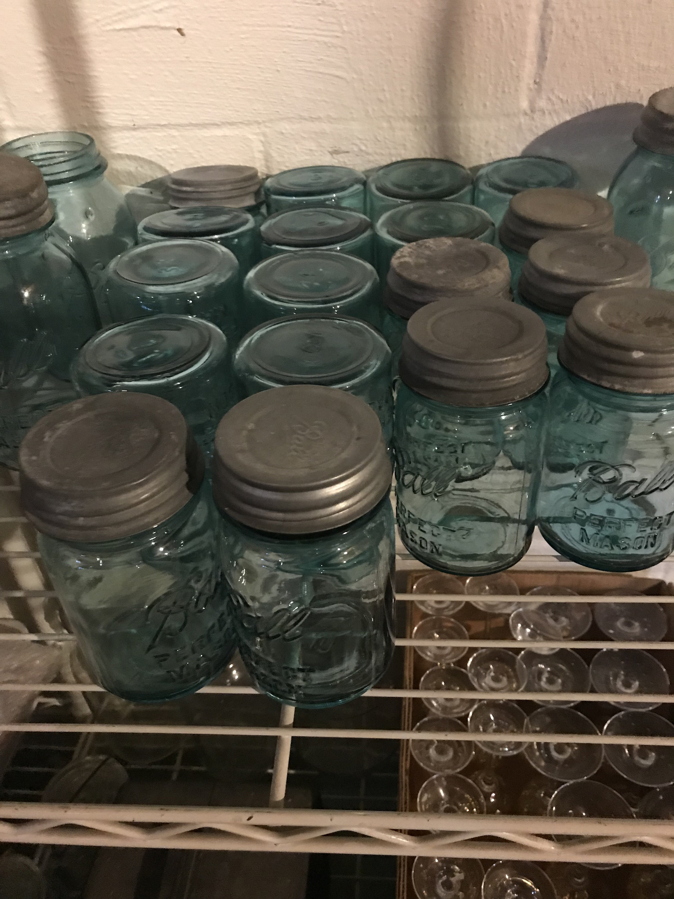 Vintage Blue Ball Pint Jar With Zinc Lid - Etsy