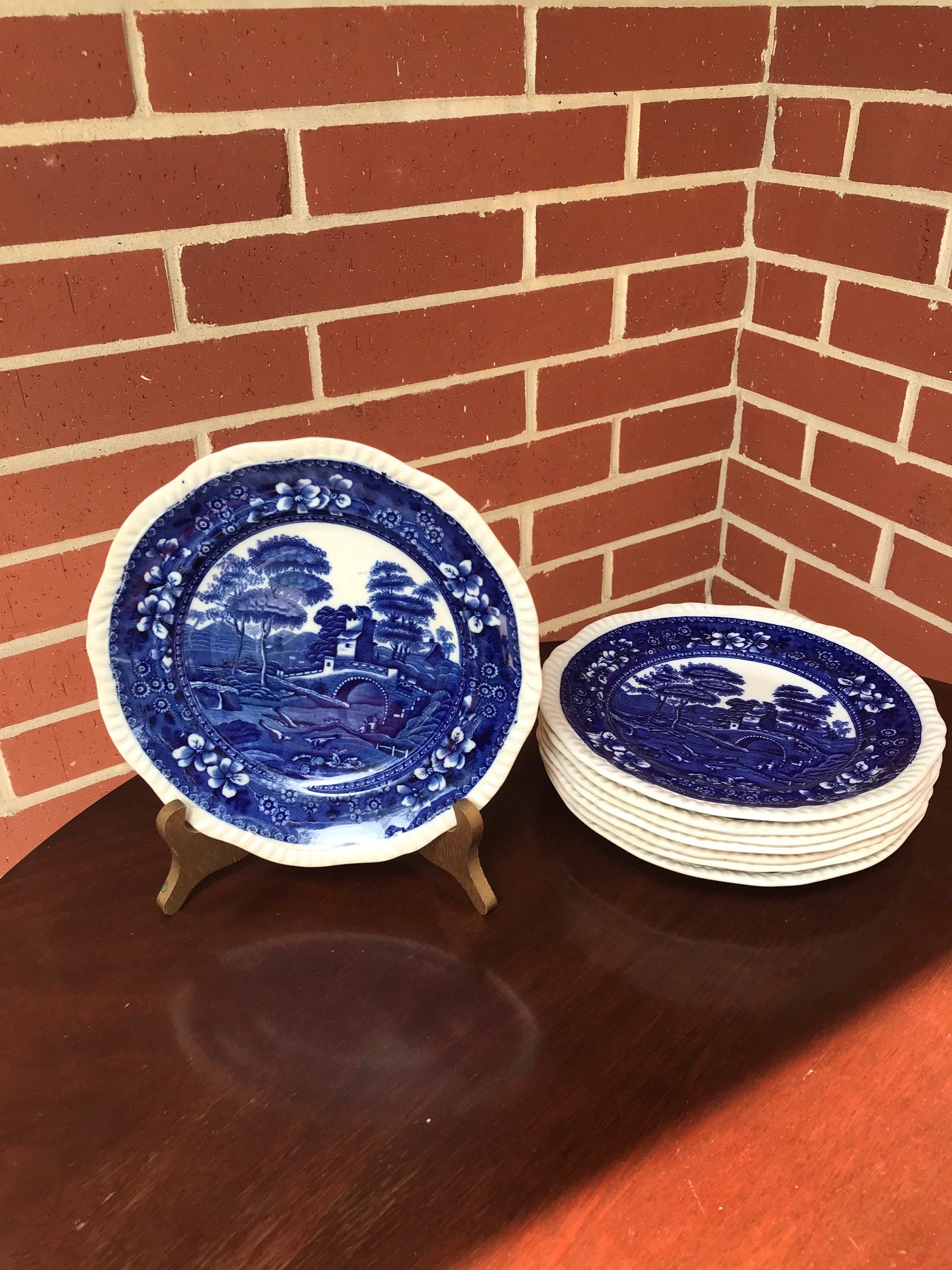 Copeland Spode's Tower Blue 8 1/2 Inch Salad Plate