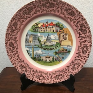 Vintage 1960&#39;s Washington, DC Souvenir Plate