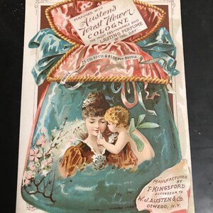 Victorian Trade Card Austen&#39;s Forest Flower Cologne