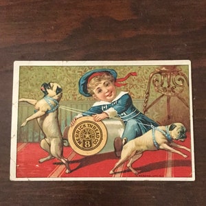 1880's Vintage Victorian Trade Card for Merrick Thread Company