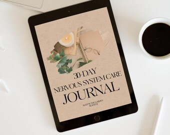 Nervsystemets vårdjournal | Digital PDF-nedladdning | Självvårdsplanerare | Arbetsbok för ångestlindring | Journal för mental hälsa