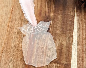 Decorazione natalizia personalizzata per bambina con bolle arricciate