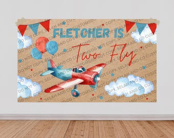 Due voli, compleanno in aereo - Link modificabile Canva