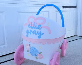 Painted Doll Stroller