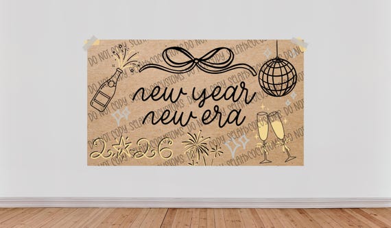 New Years Banner template - Editable Canva Link