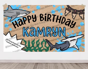 Ritaglio di squalo - Modello Canva scaricabile