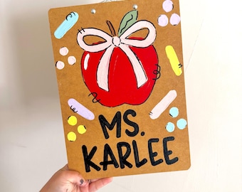 Custom Teacher Appreciation Week - Hand Painted Clipboards