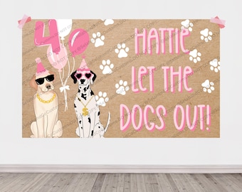 DUE lasciano uscire i cani - Modello di banner scaricabile Hip Hop Dogs