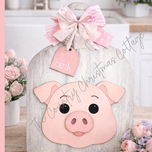 Pig Breadboard SVG | Farmyard Pig SVG | Breadboard Cutting Board SVG | Farmhouse Pig Laser File | Farm Animals Laser File | Farm