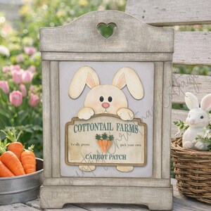 Inserto SVG de huerto de zanahorias de Cottontail Farms / Inserto de letrero de conejito de granja (descarga digital) / Inserto de marco intercambiable