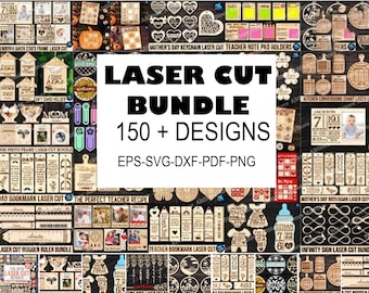 150+ Laser Cut Template Bundle: Baby Stats, Teacher Gifts (Digital Download)