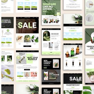 Business Email Templates Digital Marketing Collection Canva Compatible Designs Professional Newsletter Templates Beauty Business Resources Skincare Business Materials Fitness Marketing Templates Retail Promotion Designs Complete Digital