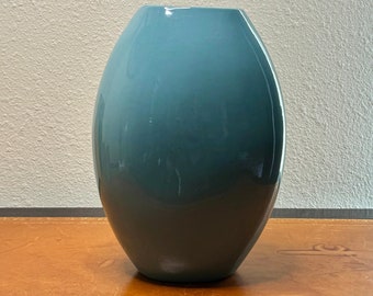 Vintage Post Modern Blue Ceramic Vase 1980’s