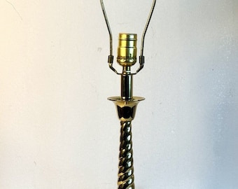 Berman twisted solid brass table lamp 1989