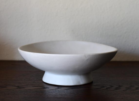 Van Briggle White Footed Bowl 10.5 inch Diameter