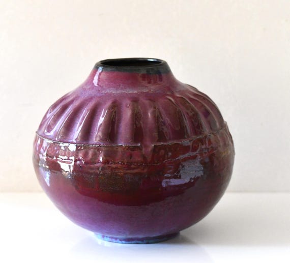 Signed Studio Pottery Vase by Pierce - Post Modern Decor