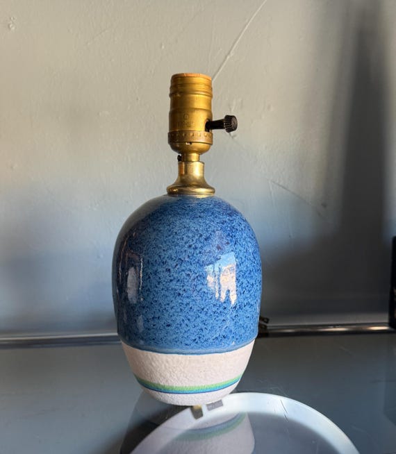 Vintage Studio Pottery Ceramic Lamp Signed Rhoades