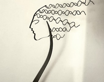 Vintage 1990’s Curtis Jere Modernist Abstract Women Silhouette 3D Sculpture