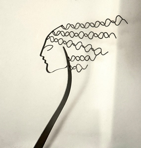 Vintage 1990’s Curtis Jere Modernist Abstract Women Silhouette 3D Sculpture