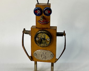 Mark May Robot Folk Art Sculpture