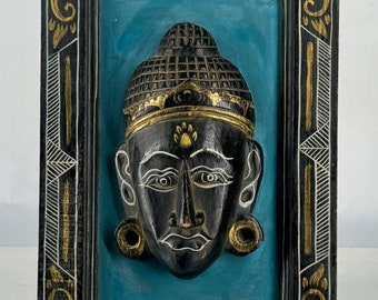 Vintage Indonesian Decorative Handcarved Mask Art
