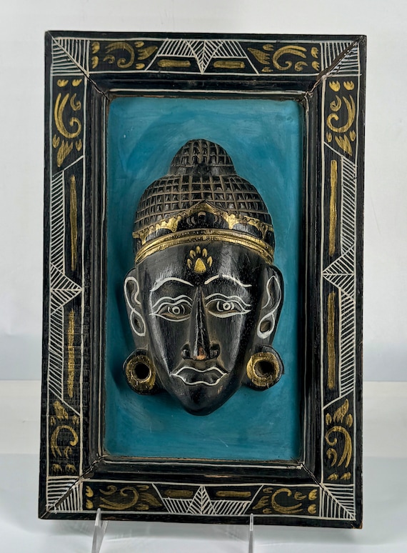 Vintage Indonesian Decorative Handcarved Mask Art