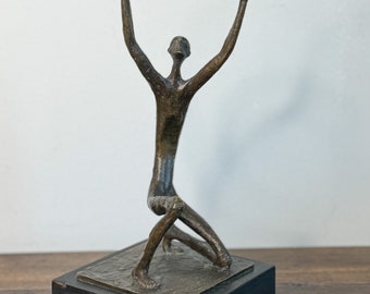 Original Bronze Sculpture by Ramiz Barquet Titled “Job” Mexican Artist