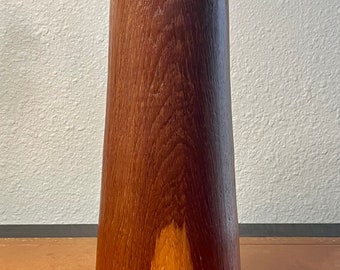 Mid Century Modern Turned Wood Vase