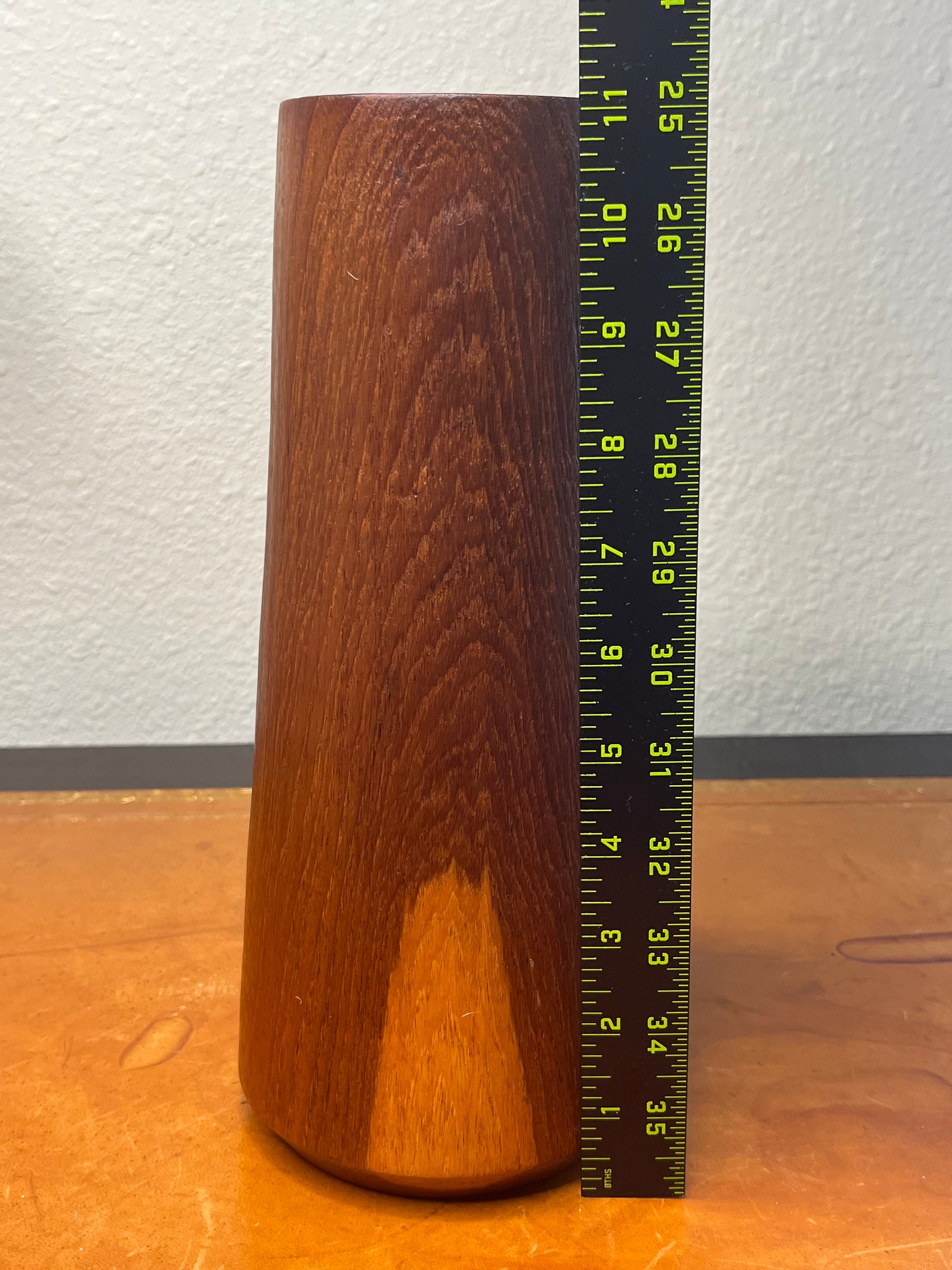 Mid Century Modern Turned Wood Vase - Etsy